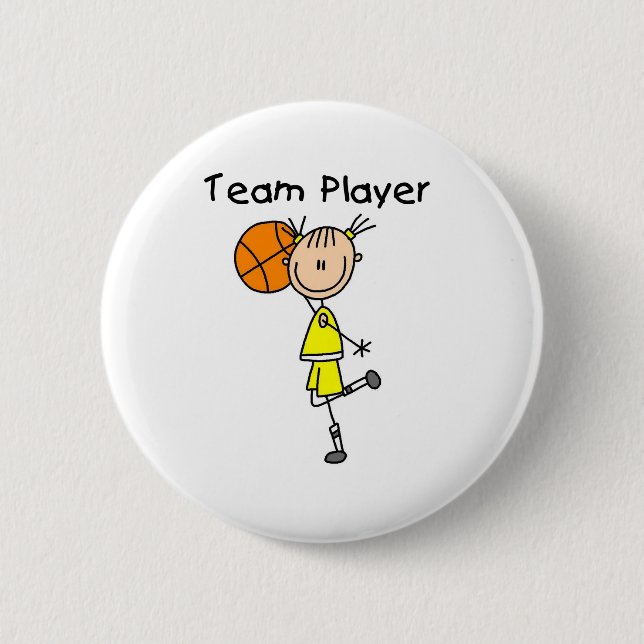 B-Ball-Mannschaftsspieler Button (Vorderseite)