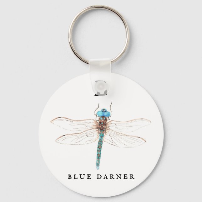 ‚B‘ Blue Darner Schlüsselanhänger (Vorderseite)