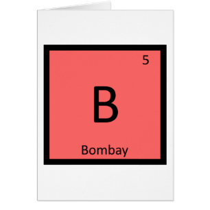B - Bombay-Katze Indien Chemie-Elementsymbol