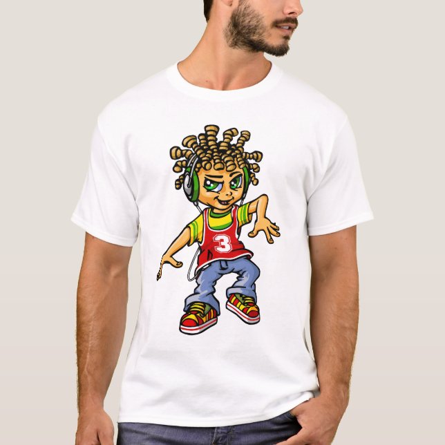 B boy and dreadlocks T-Shirt (Vorderseite)