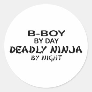 B-Boy Deadly Ninja by Night Runder Aufkleber