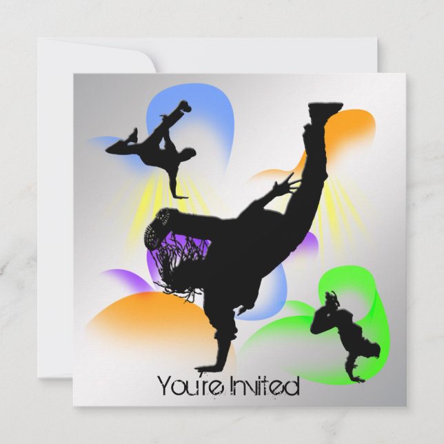 B-Boying Party Einladung (Vorderseite)