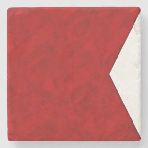 B Bravo Wasserfarbe Wasserzeichen Seefahrtzeiche Steinuntersetzer