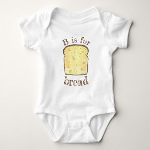 B: BREAD Slice Alphabet Letter Feinschmecker Baby Strampler