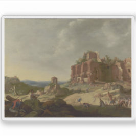 B. Breenbergh - Die Steinigung von Saint Stephen Aufkleber