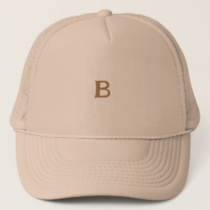 B Buchstabe gedruckter Monogramm Initial Trucker H Truckerkappe