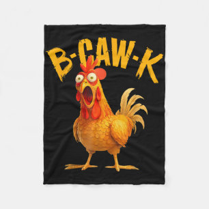 B-caw-k Lustige Anführungszeichen Big Roosterchick Fleecedecke