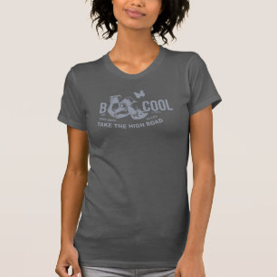 B COOL-blau-grau auf dunkelgrau T-Shirt