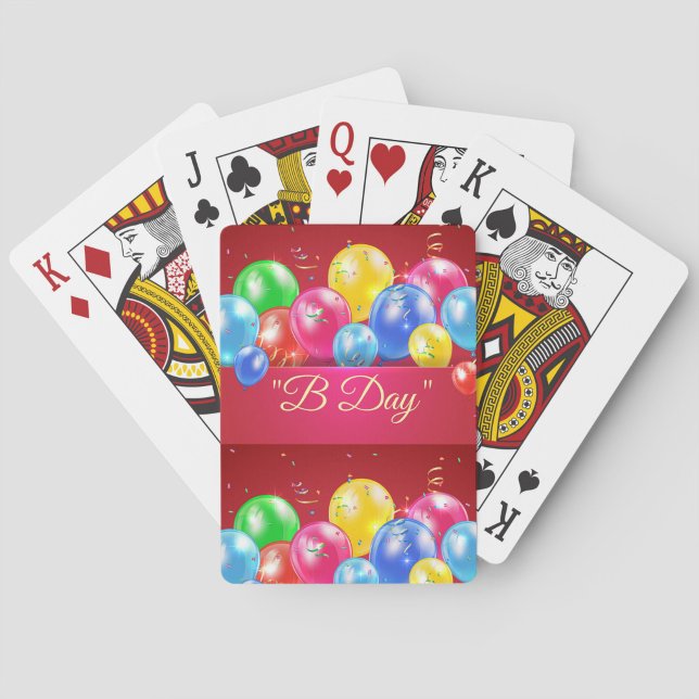 B-Day-Geburtstagskartenspiel-Setup Spielkarten (Celebrate in style with the B Day Birthday Card Game!)
