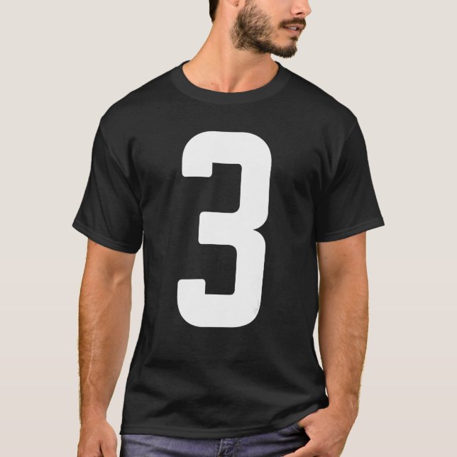 B Day Number 3 Monogram Norwester Font Initial Alp T-Shirt (Vorderseite)