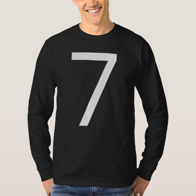 B Day Number 7 Monogram Poppins Font Initial Alpha T-Shirt (Vorderseite)