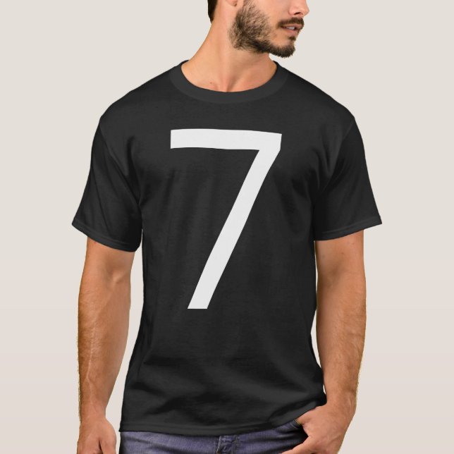 B Day Number 7 Monogram Poppins Font Initial Alpha T-Shirt (Vorderseite)