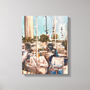 B Dock, in die Bucht legen Leinwanddruck