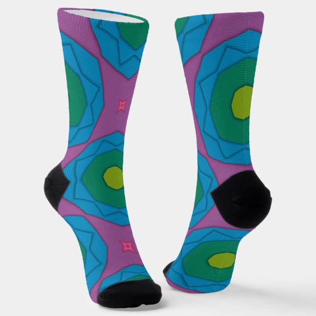 B&E Socken Kühnes und Elaboriertes Design 0048193 (Gewinkelt)