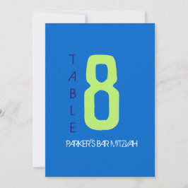 B Erste Bar Bat Mitzvah Tischkarte Einladung