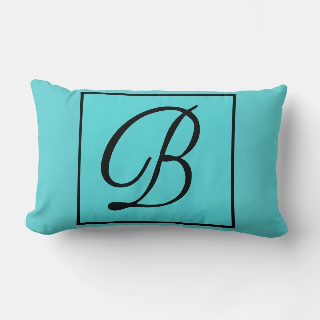 B ERSTE PILLOW - Buchstabe B über den Hintergrund  Lendenkissen (Vorderseite)
