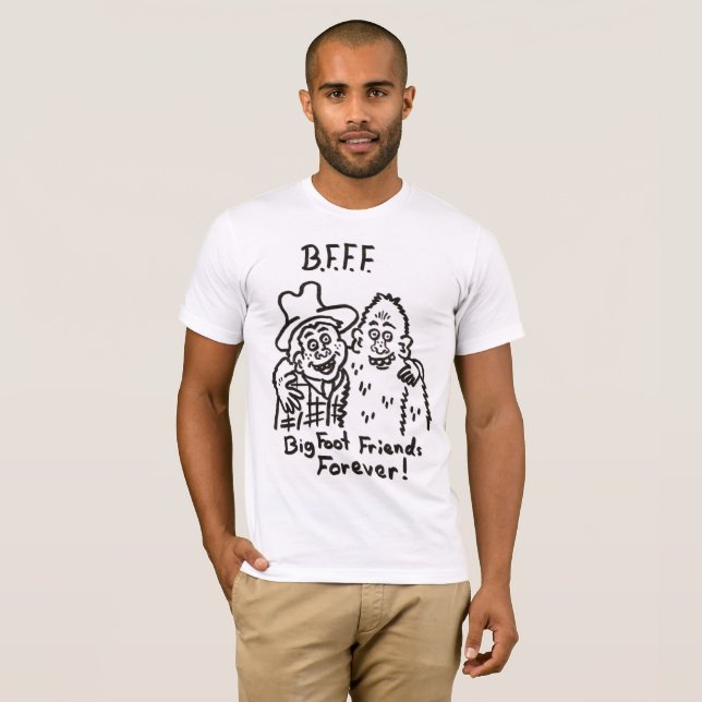 B.F.F.F. Großer Fuß-Freund-für immer T - Shirt (Vorne ganz)