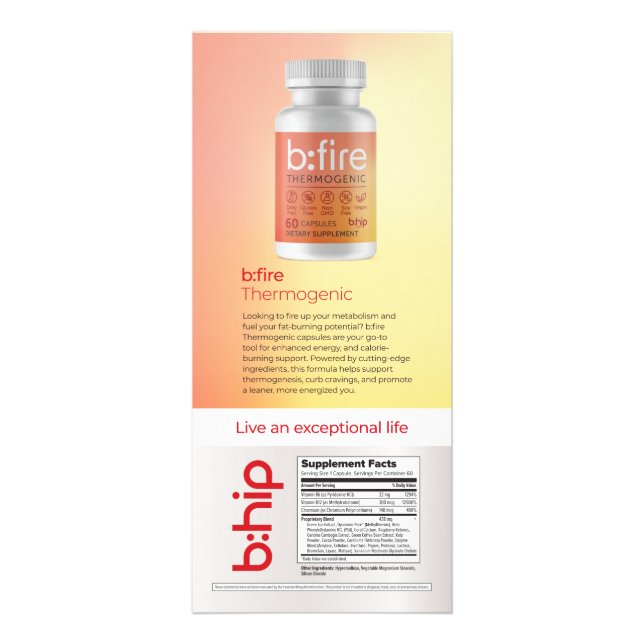 b:fire werbekarte (Vorne)