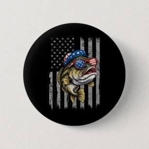 B Fisch 4. Juli US Flag Patriotische Fische Fisch Button