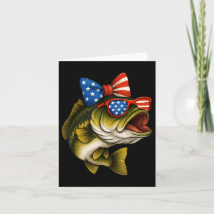 B Fisch 4. Juli US Flag Patriotische Fische Fisch Karte