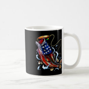 B Fisch American Flag Vater Vierte Kaffeetasse