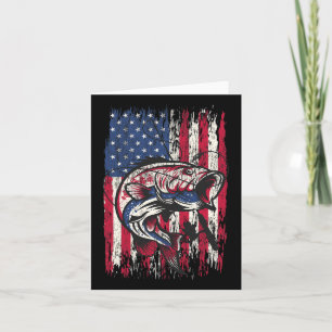 B Fischen Shirt Amerikanische Flagge Fischer T-Shi Karte