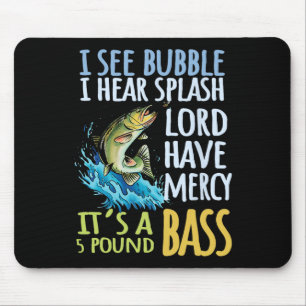 B Fischfang Anglersport Schwarzer B Fisch Mousepad
