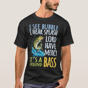 B Fischfang Anglersport Schwarzer B Fisch T-Shirt