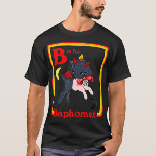 B for Baphomet Satanic Cute Devil Retro Vintage Sa T-Shirt