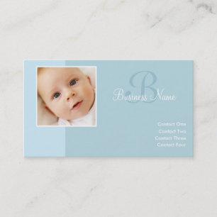 B für Baby-Blau-Visitenkarten Visitenkarte