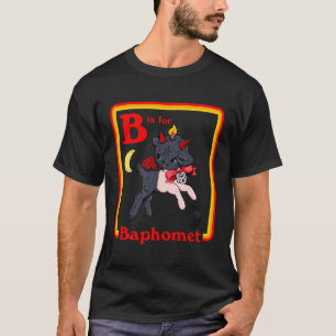 B für Baphomet Satanisch Süßer Teufel Retro Vintag T-Shirt