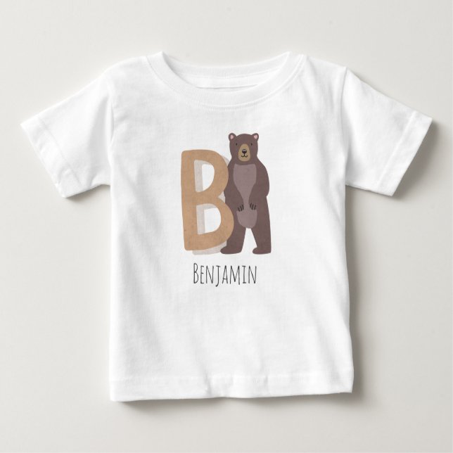 B für Bären Baby T-shirt (Vorderseite)