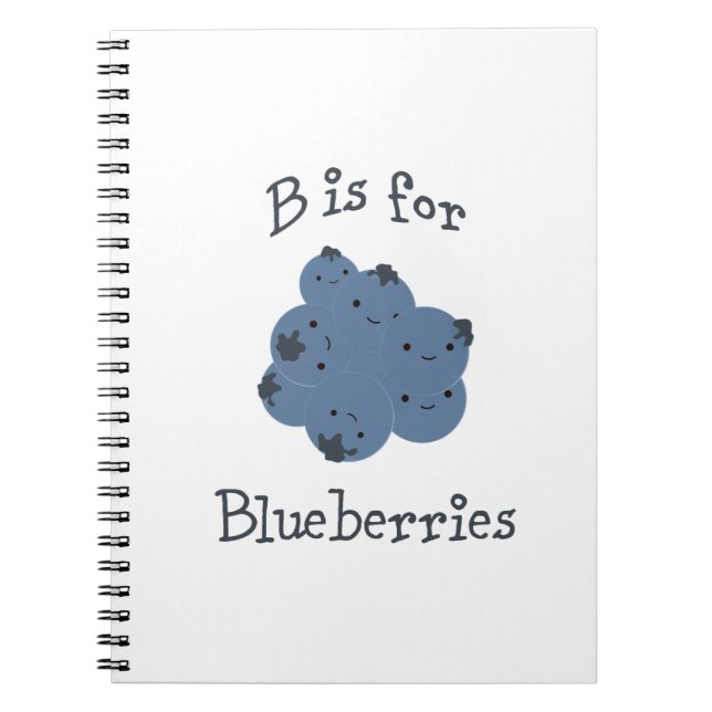 B für Blaubeeren Notizblock (Vorderseite)