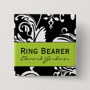 B&G quadratischer Ring-Träger-Knopf Button