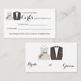 B & G Wie viele Corks Brautparty-Spielkarten Platzkarte