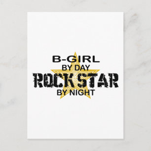 B-Girl Rock Star by Night Postkarte