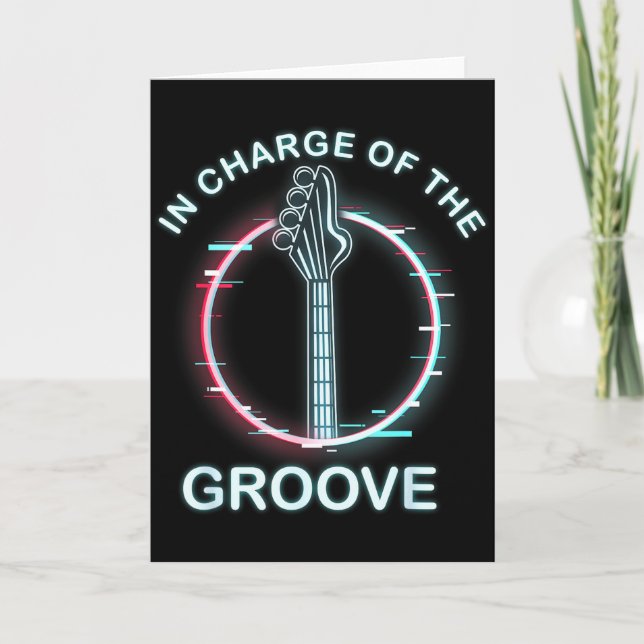 B Guitar Music Cool B-player  Karte (Vorderseite)