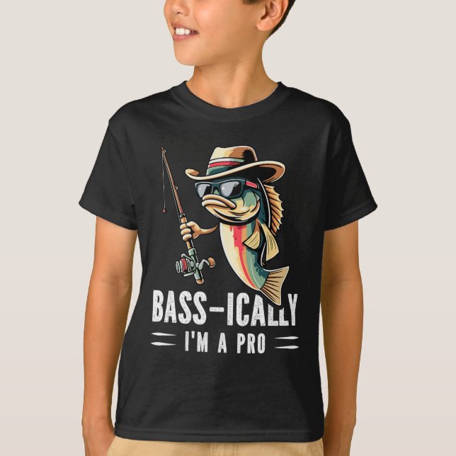 B-i bin ich ein Pro Funny Fishing Liebhaber Fisch T-Shirt (Vorderseite)