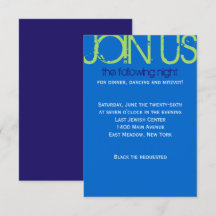 B Initial Collection Bar Bat Mitzvah Party Card