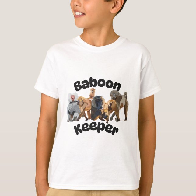 B ist für Baboon Keeper T-Shirt (Vorderseite)
