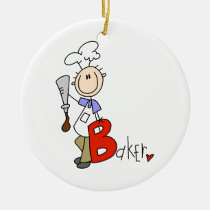 B ist für Bäcker Keramikornament