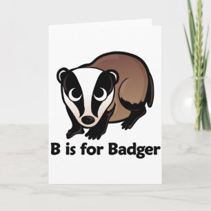 B ist für Badger Karte