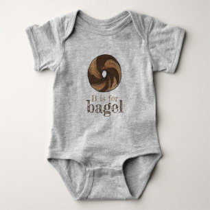 B ist für Bagel Marble Rye Feinschmecker Letter B  Baby Strampler