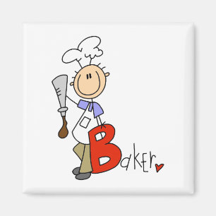B ist für Baker T-Shirts und Geschenke Magnet
