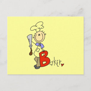 B ist für Baker T-Shirts und Geschenke Postkarte