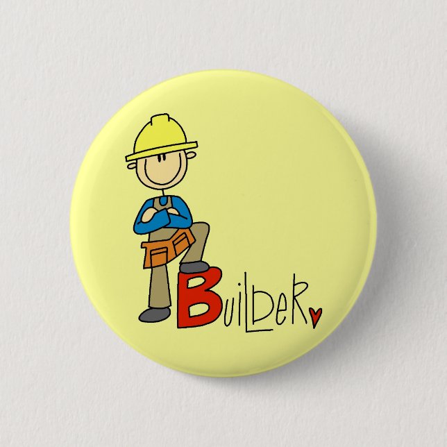 B ist für Bauarbeiter Button (Vorderseite)