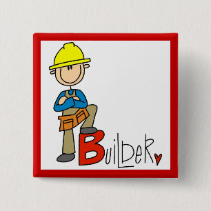 B ist für Bauarbeiter Button