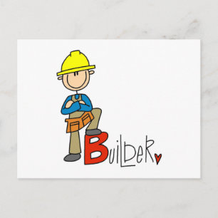 B ist für Bauarbeiter Postkarte