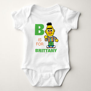 B ist für Bert Name hinzufügen Baby Strampler