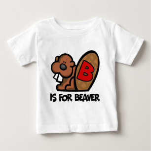 B ist für Biber Baby T-shirt